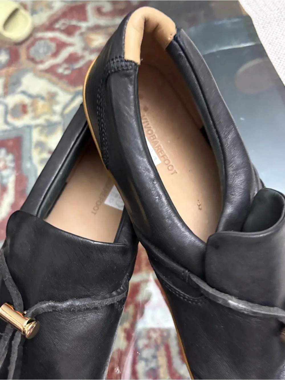 Vivo Barefoot Women's black  Loafers with Tassel Detail size42 /11US